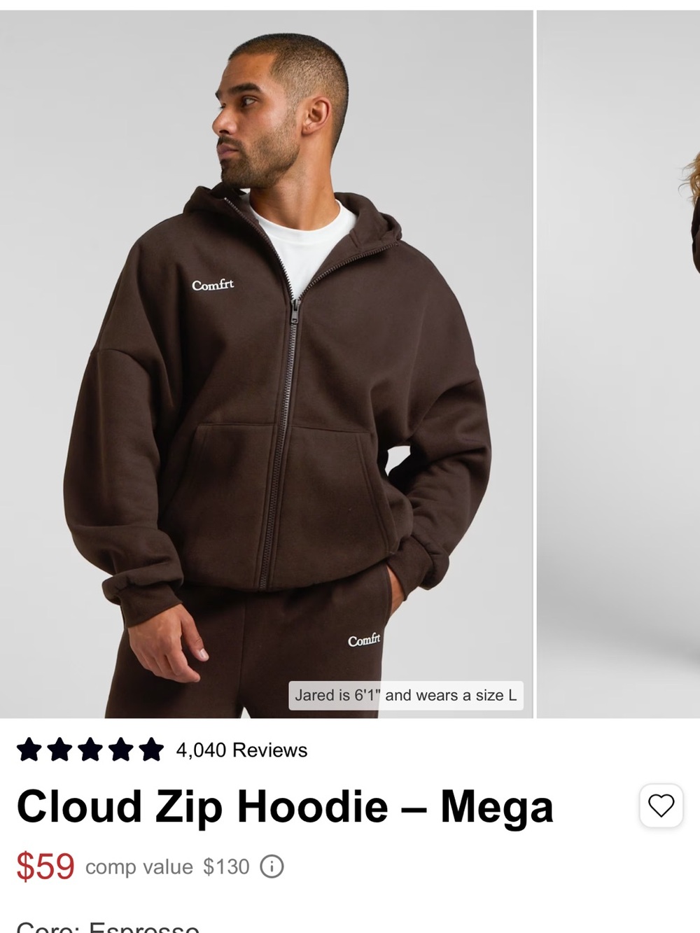 Unisex Black Full-Zip Hoodie Jacket XS